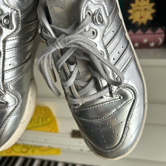 adidas Metallic Silver Athletic Shoes Size Men’s 7 - Picture 7 of 13